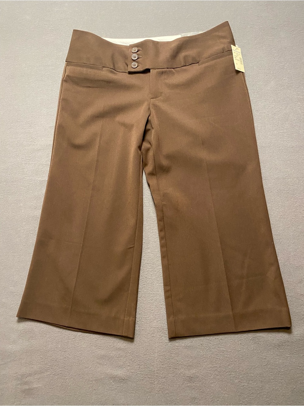 Maurices Women’s 3/4 Brown Wide-Leg Cropped Pants